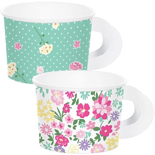 Floral Treat Boxes Cup Pack of 8 | Party Save Smile
