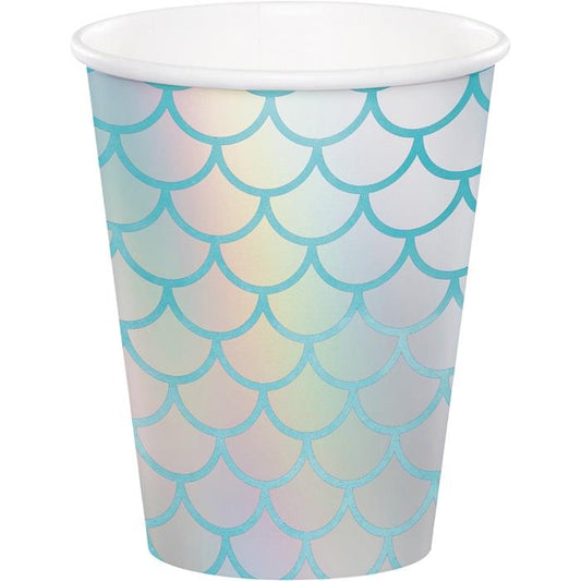 Iridescent Mermaid Paper Cups