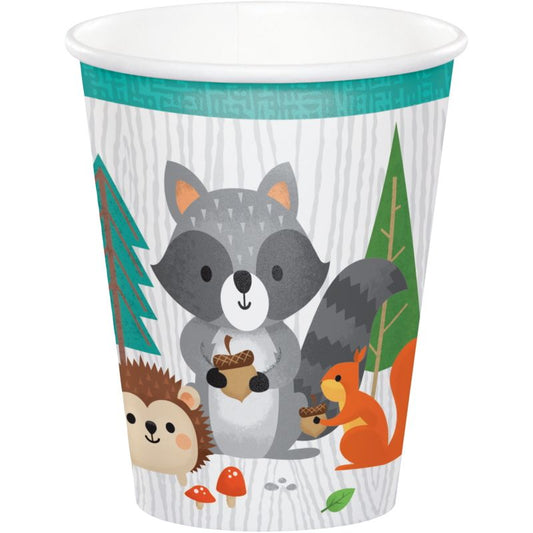 Wild Woodland Animals Paper Party Cups Pack of 8 | Party Save Smile