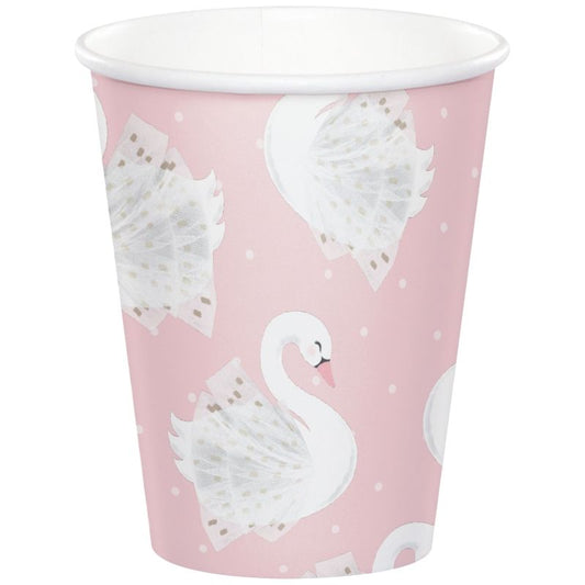 Stylish Swan Party Paper Cups Pack of 8 | Party Save Smile