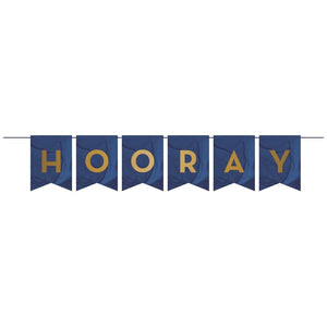 Navy Blue and Gold Banner with Stickers to Personalise