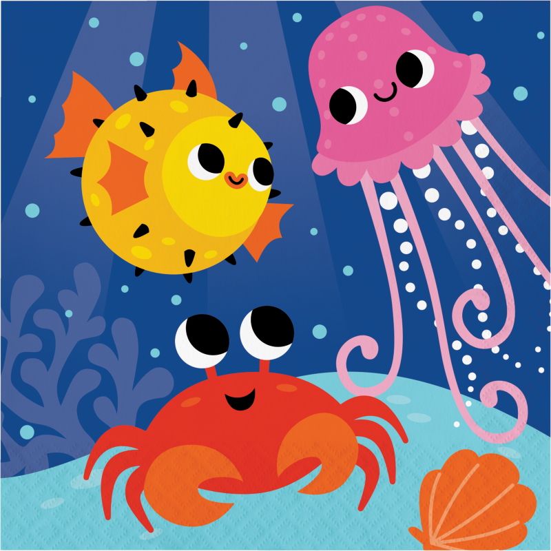 Under the Sea Birthday Party Pack: Tableware & Decoration Kit