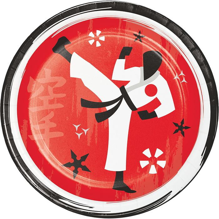 Karate Party Cake Plates Pack of 8 | Party Save Smile