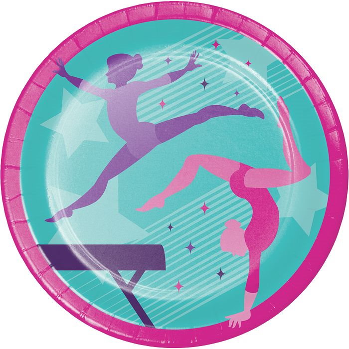 Gymnastics Party Plates and Napkins Pack
