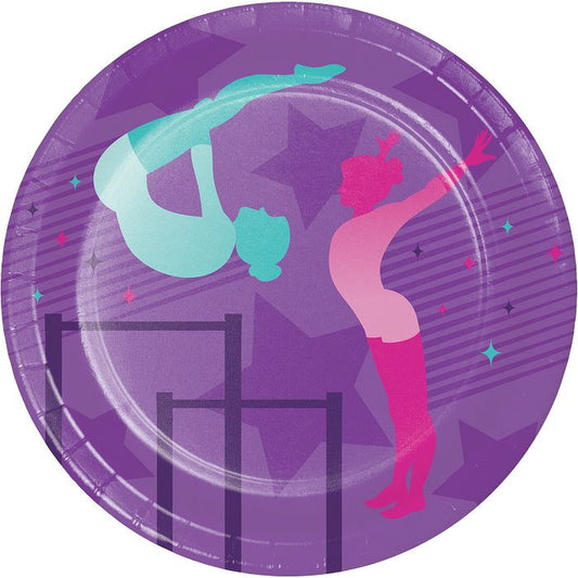 Small Gymnastic Paper Plates Pack of 8 | Party Save Smile