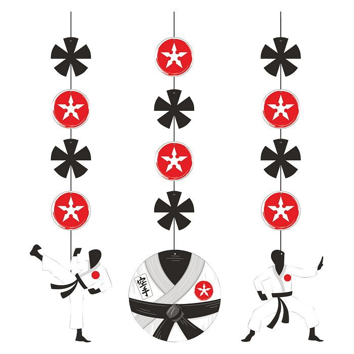 Karate Party Hanging Cutouts Decorations Pack of 3 | Party Save Smile