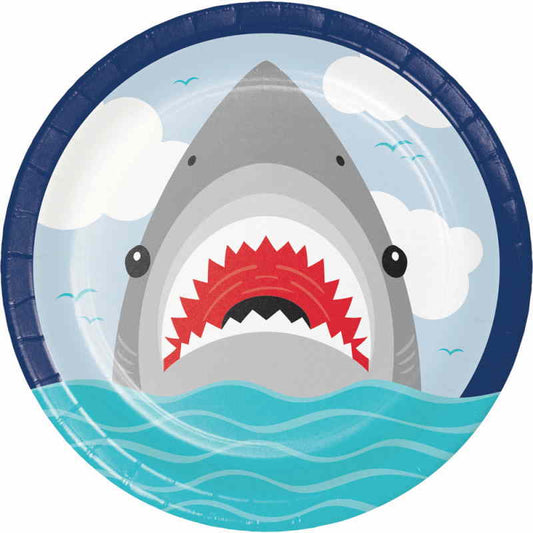 Shark Attack Party Plates Pack of 8 | Party Save Smile