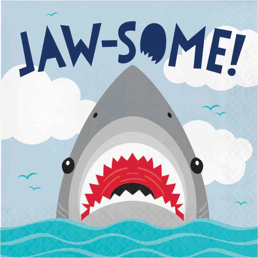 Shark Jaw-Some Party Napkins Pack of 16 | Party Save Smile
