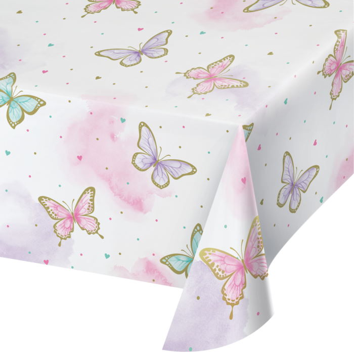 Butterfly Shimmer Party Tablecover Tablecloth | Party Save Smile