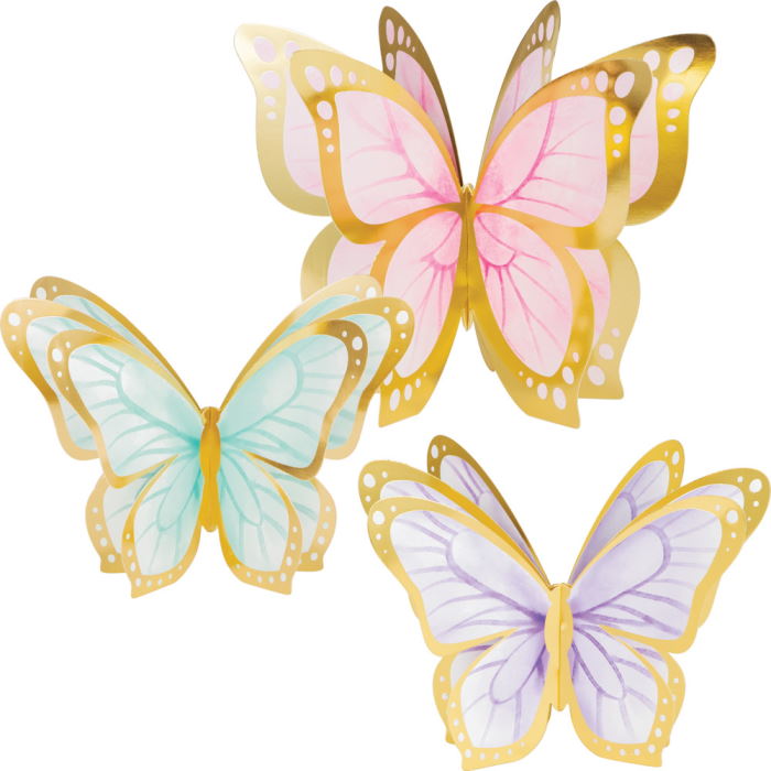 Butterfy Table Decorations Centrepiece Pack of 3 | Party Save Smile