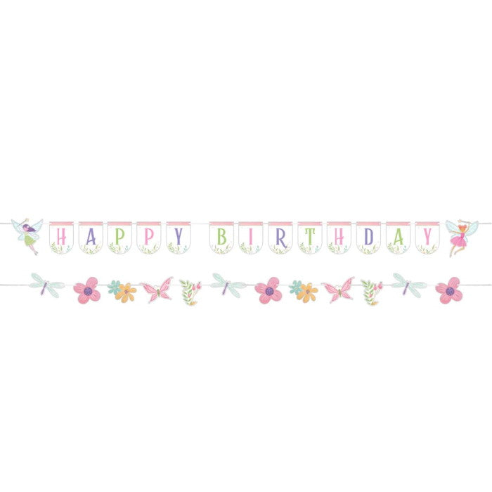 Forest Fairy Birthday Banner Pack of 2 | Party Save Smile