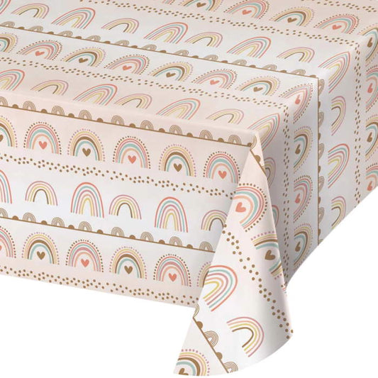 Boho Rainbow Party Tablecover Tablecloth 137 x 259cm | Party Save Smile