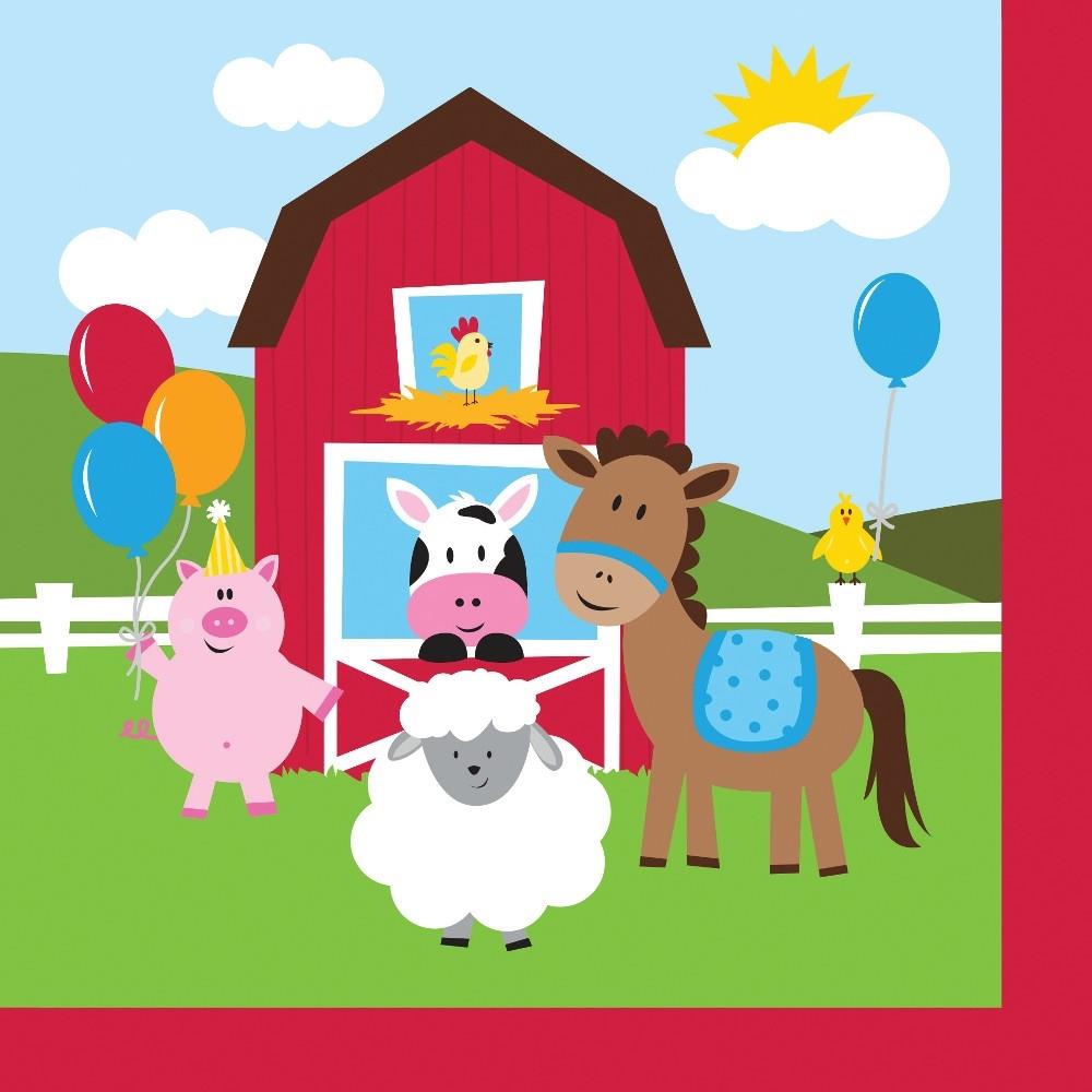 Farm Animal Plates and Napkins Pack: Tableware Kit