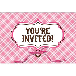 Pink Horse Birthday Party Invitations Pack of 8