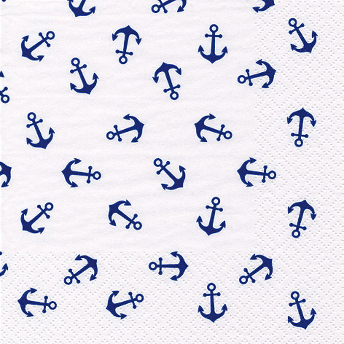 Anchor Boat Napkins Paper 3 ply Pack of 20 Serviettes | Party Save Smile