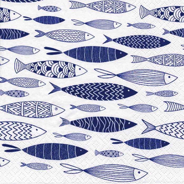 Fish Napkins - Paper 3 ply Pack of 20 Serviettes | Party Save Smile