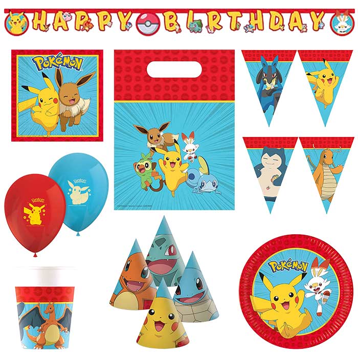 Pokemon Party Supplies, Decorations, Banners, Balloons and Party Bags