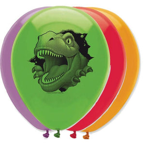 Latex Dinosaur Blast Balloons Pack of 6