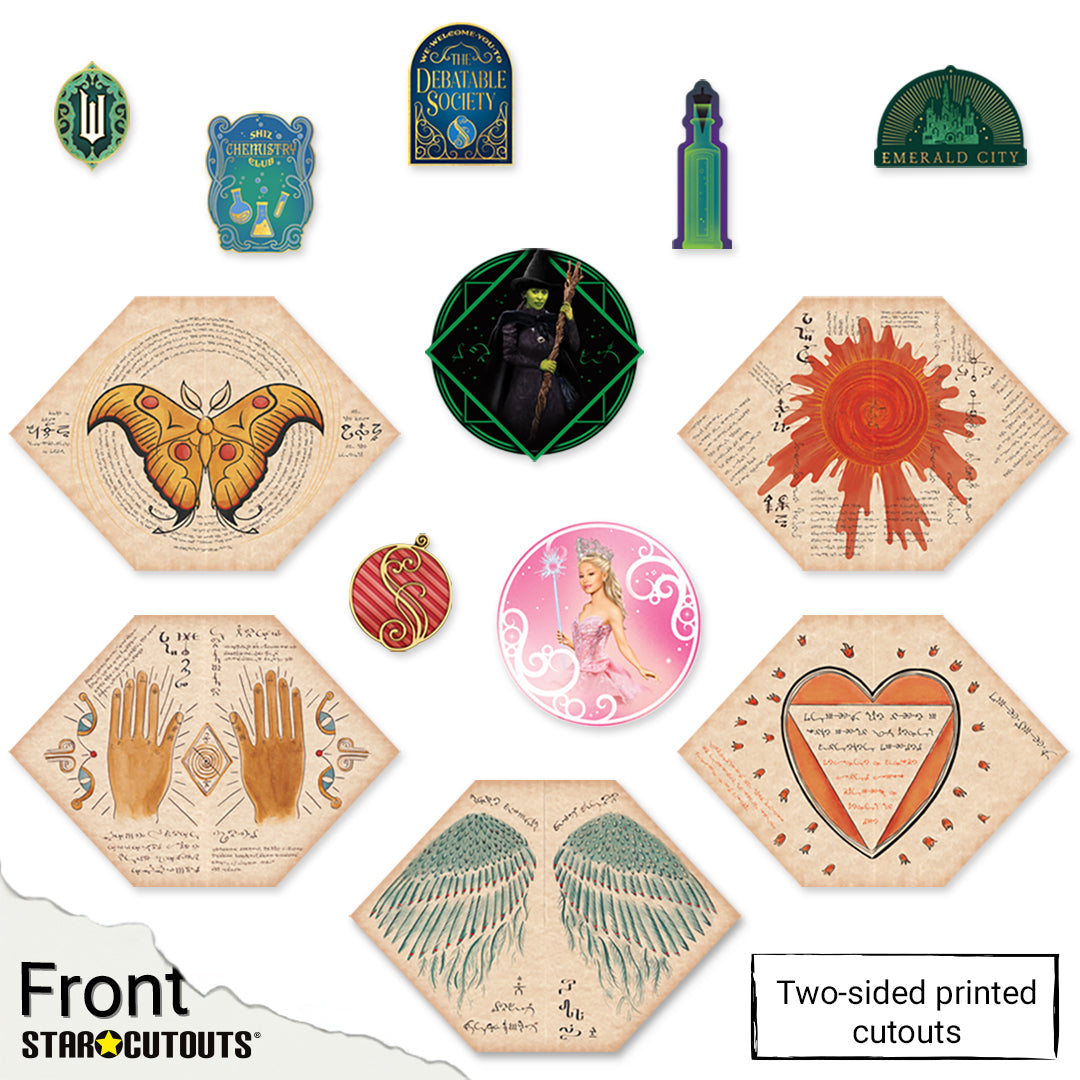 Wicked Witches Party Decoration Pack Cardboard Cut Outs & Decals Height 45cm