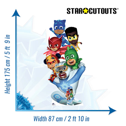 PJ Masks Cardboard Cut Out Group Shot Height 175cm