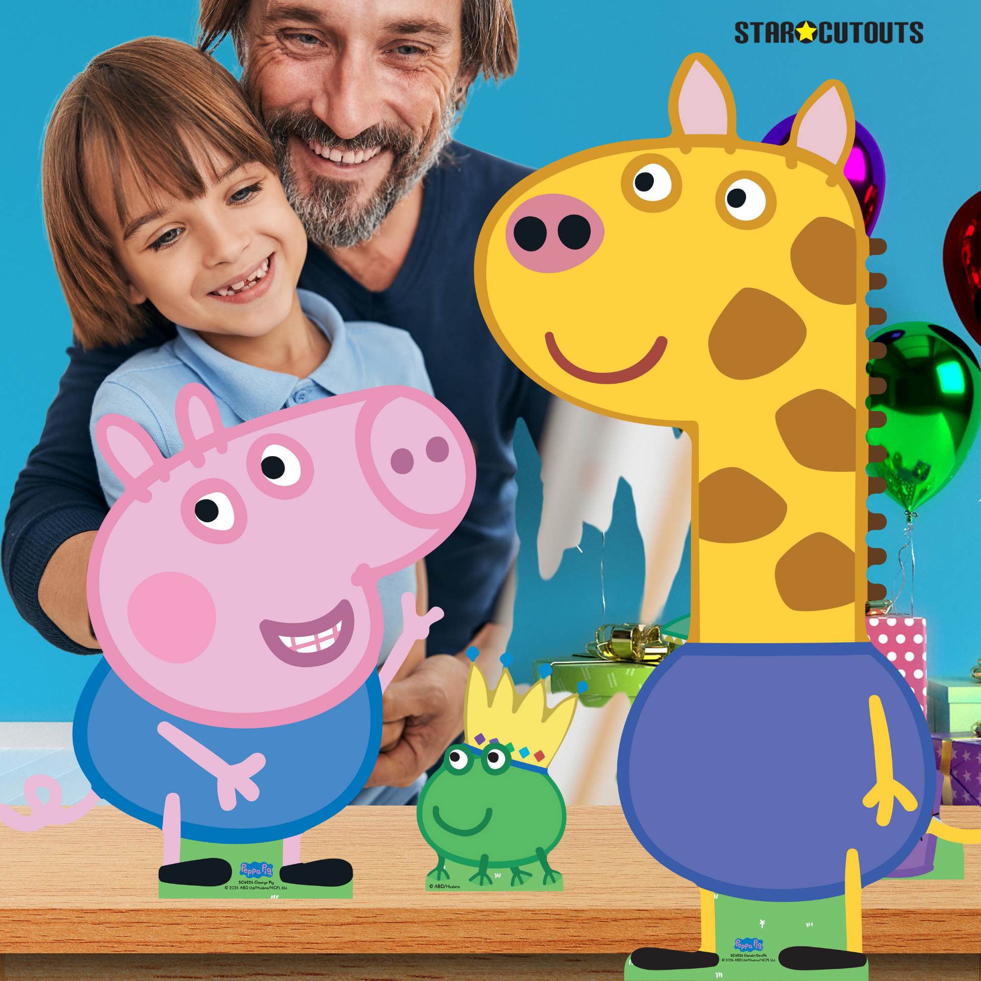 Peppa Pig Cardboard Cutouts Gerald, George and Candy Multi Pack Height 86cm - Party Save Smile