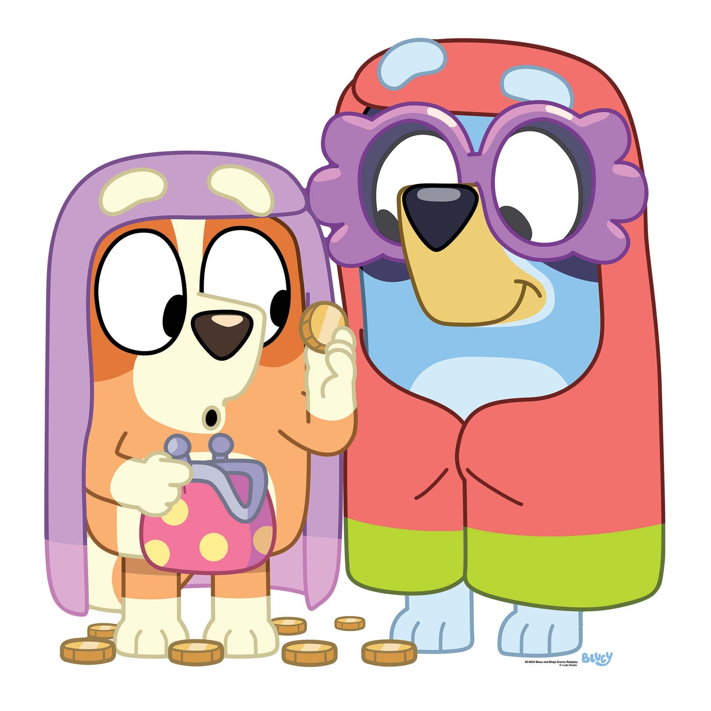 Bluey and Bingo Grannies Cardboard Cut Outs Height 91cm