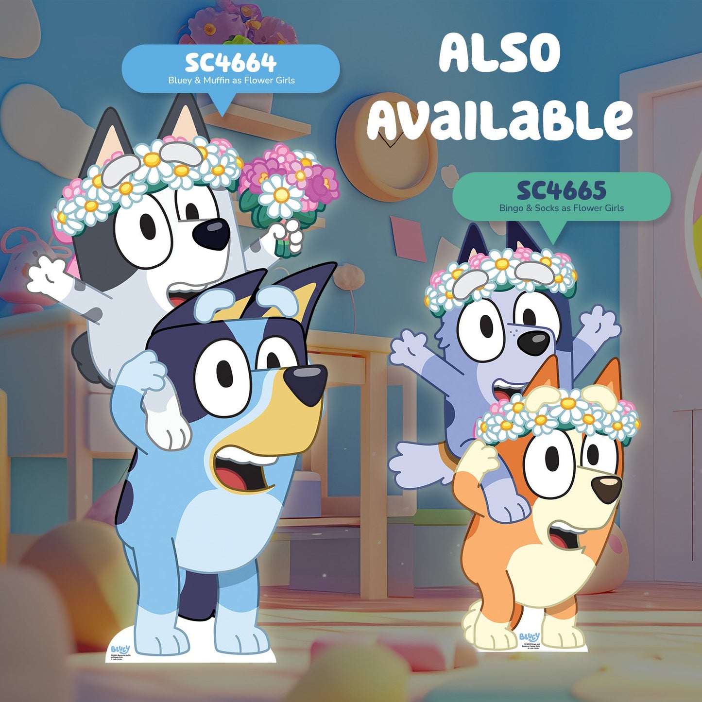 Bluey and Bingo Grannies Cardboard Cut Outs Height 91cm