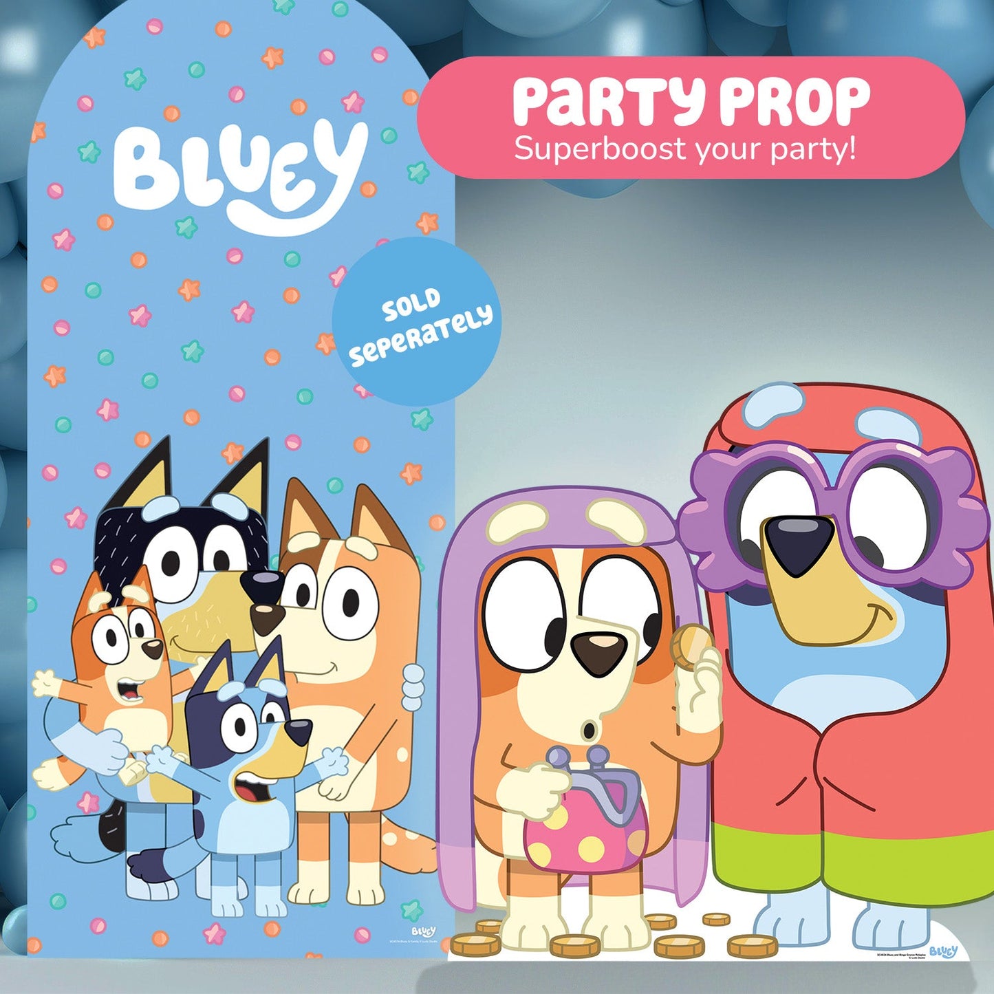 Bluey and Bingo Grannies Cardboard Cut Outs Height 91cm