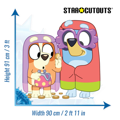 Bluey and Bingo Grannies Cardboard Cut Outs Height 91cm