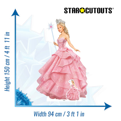 Glinda Wicked Pink Witch Cardboard Cut Out Height 150cm