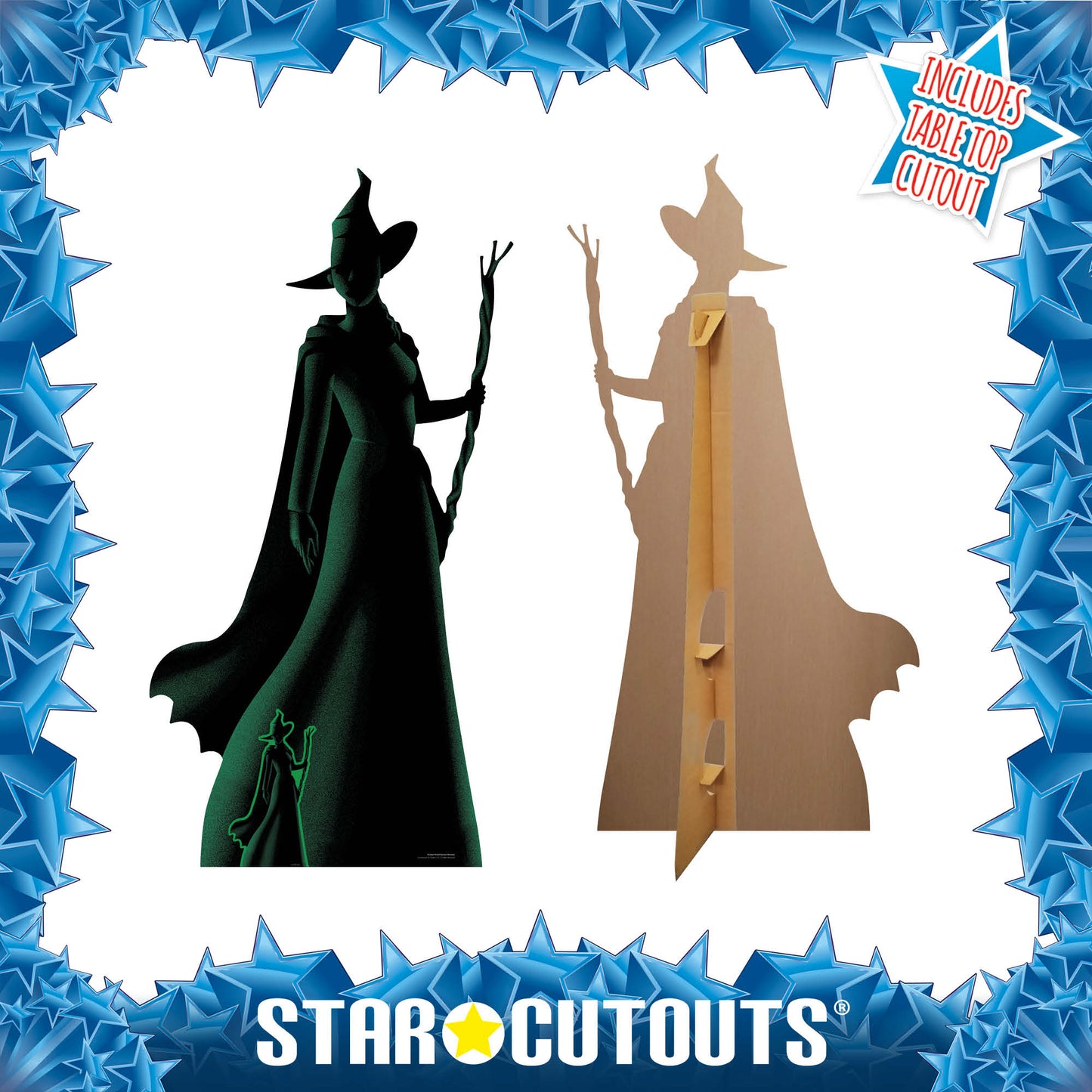 Wicked Elphaba Witch Silhouette Cardboard Cut Out Height 163cm