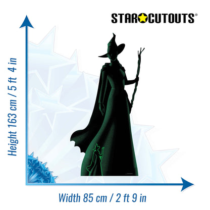Wicked Elphaba Witch Silhouette Cardboard Cut Out Height 163cm