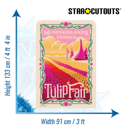 Wicked Munchkinland Backdrop Party Decoration Cut Out Height 133cm