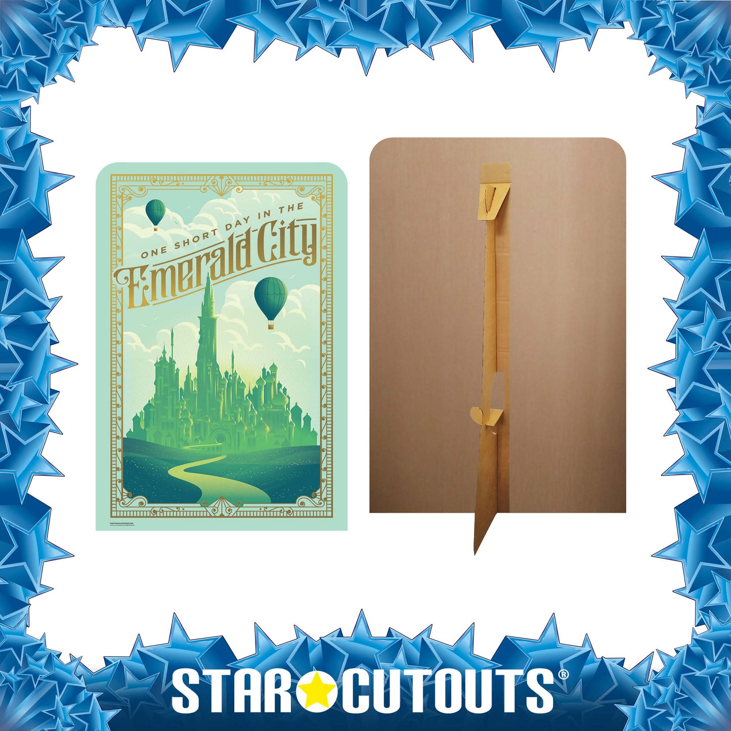 Wicked Emerald City Theme Backdrop Cardboard Cut Out Height 133cm