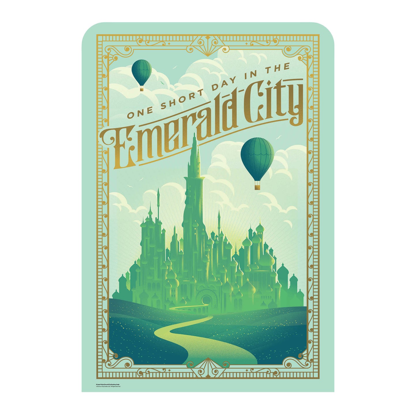 Wicked Emerald City Theme Backdrop Cardboard Cut Out Height 133cm