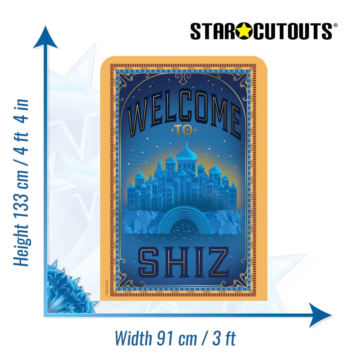 Wicked Welcome To Shiz Party Backdrop Cardboard Cut Out Height 133cm