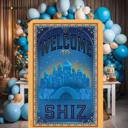 Wicked Welcome To Shiz Party Backdrop Cardboard Cut Out Height 133cm