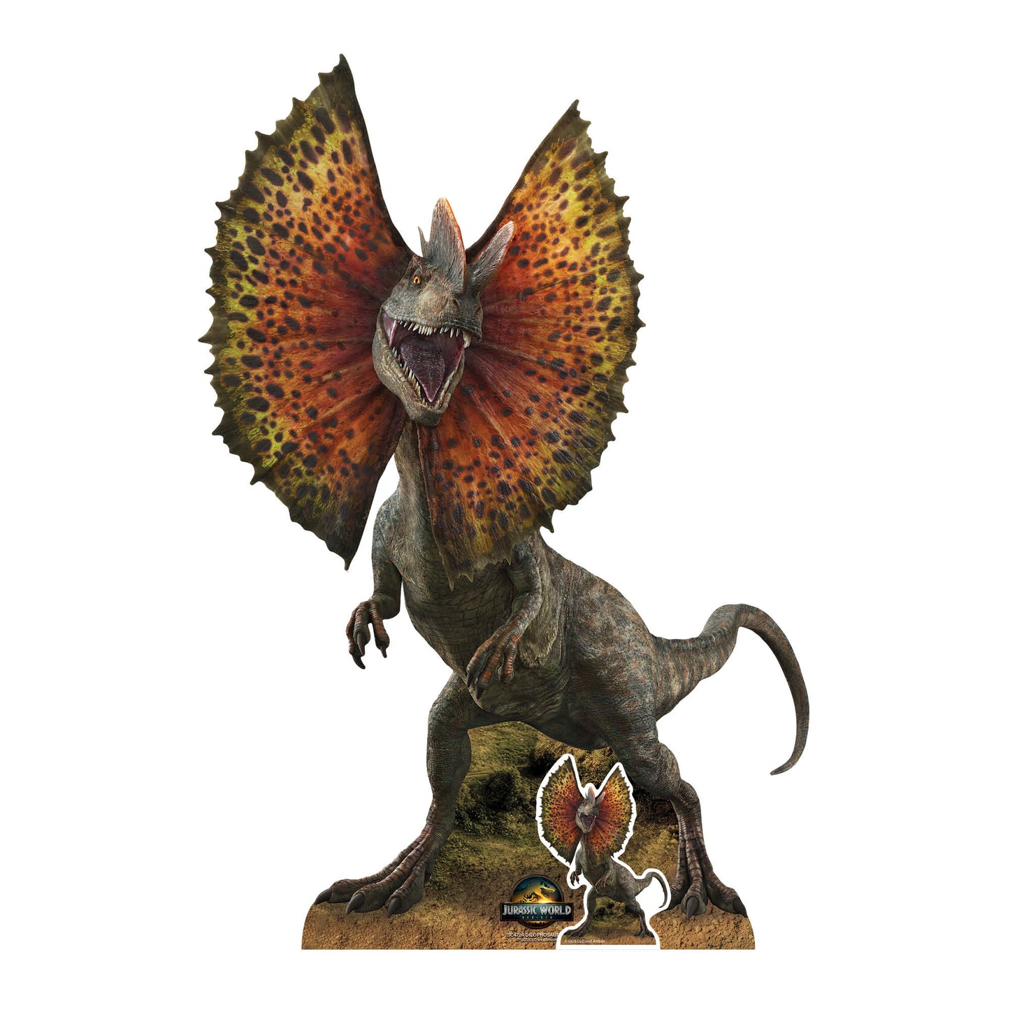 Jurassic World Dilophosaurus Cardboard Cut Out Height 135cm