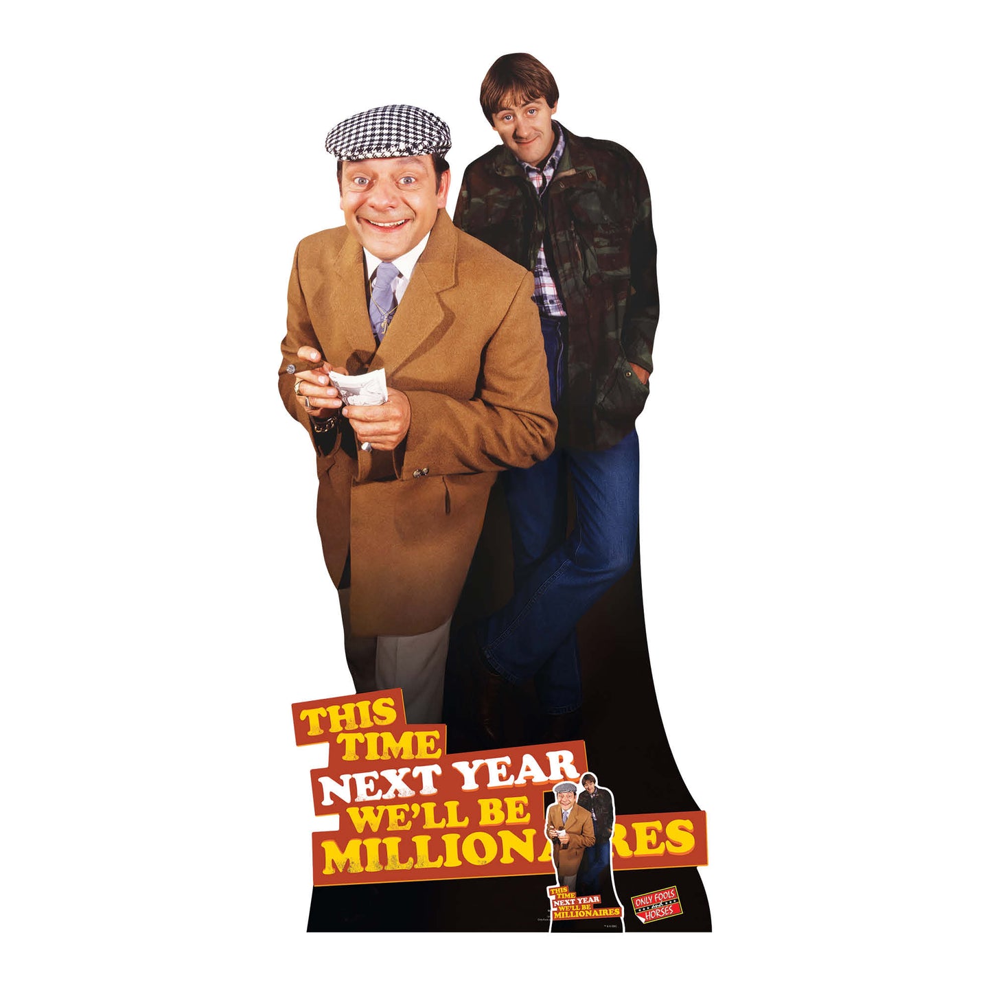 Only Fools and Horses Cardboard Cutout Rodney and Del Boy Height 188cm