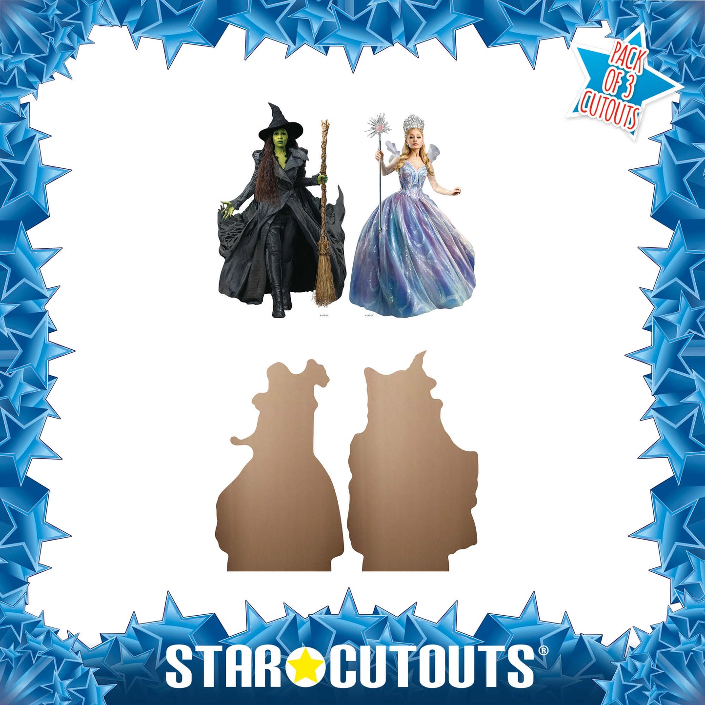 Wicked Glinda Elphaba Table Party Decoration Mini Cardboard Cut Out Height 32cm
