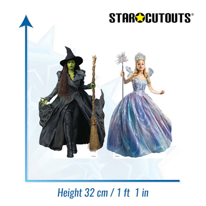 Wicked Glinda Elphaba Table Party Decoration Mini Cardboard Cut Out Height 32cm