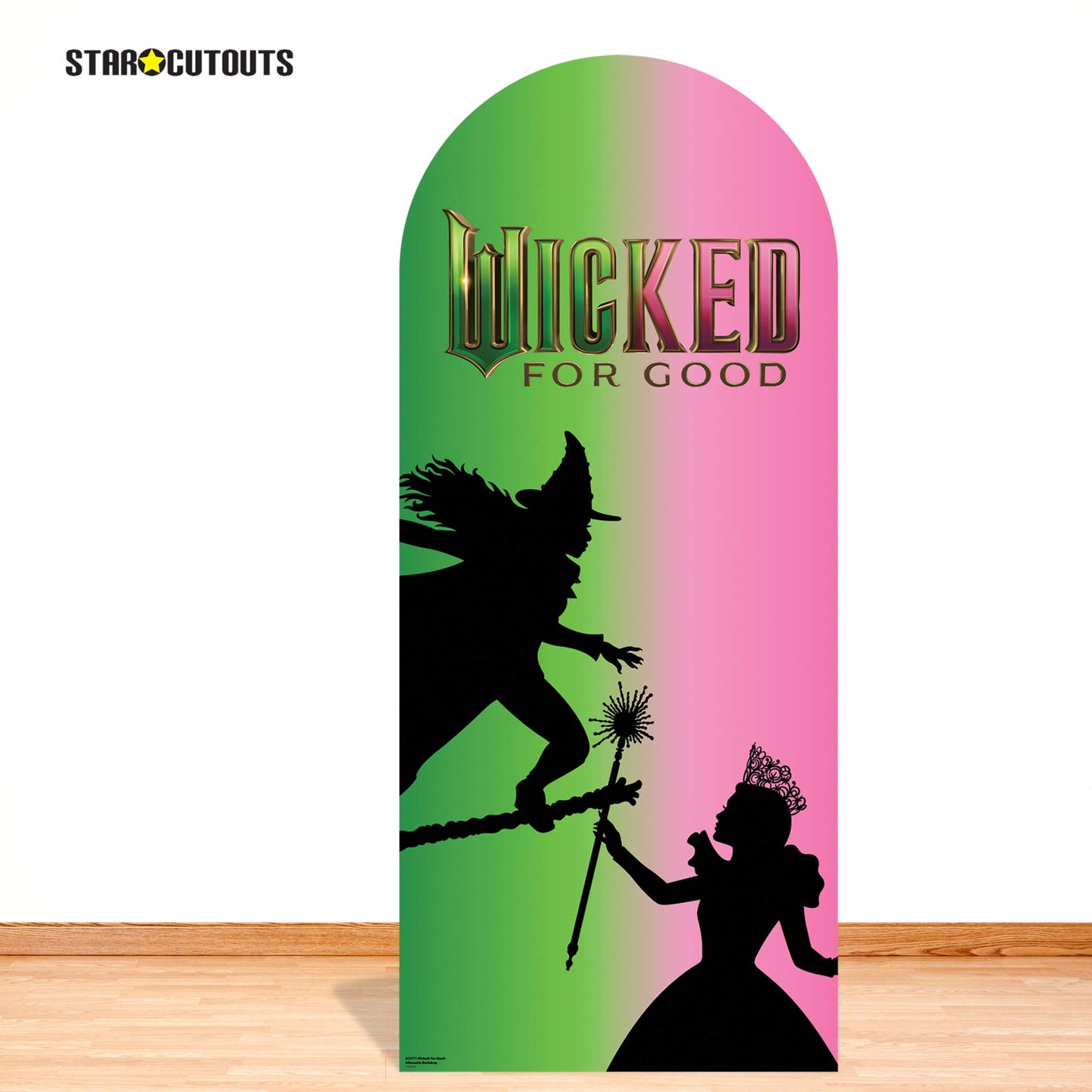 Wicked For Good Pink & Green Silhouette Backdrop Height 185cm