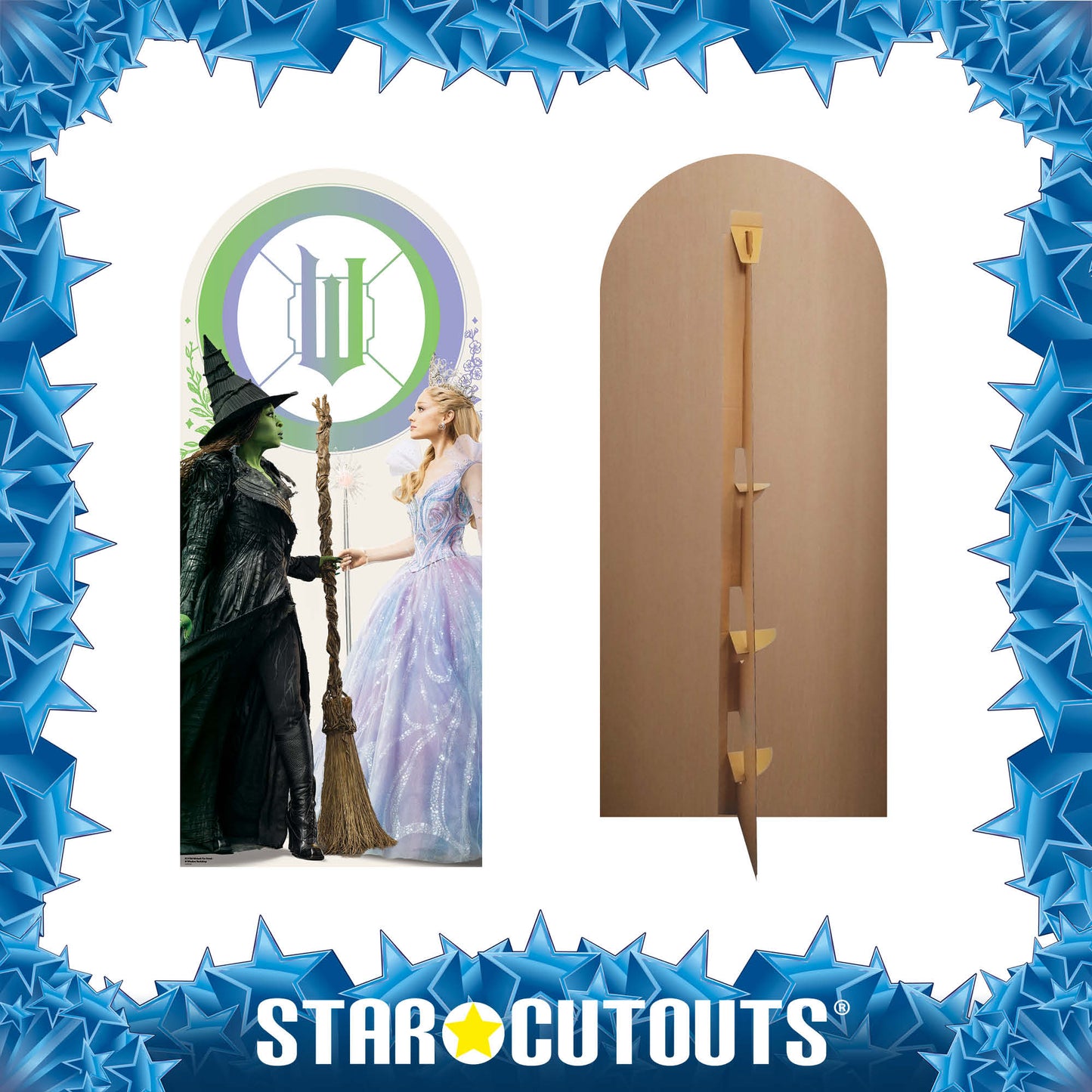 Wicked Glinda & Elphaba Movie Backdrop Cardboard Cut Out Height 185cm