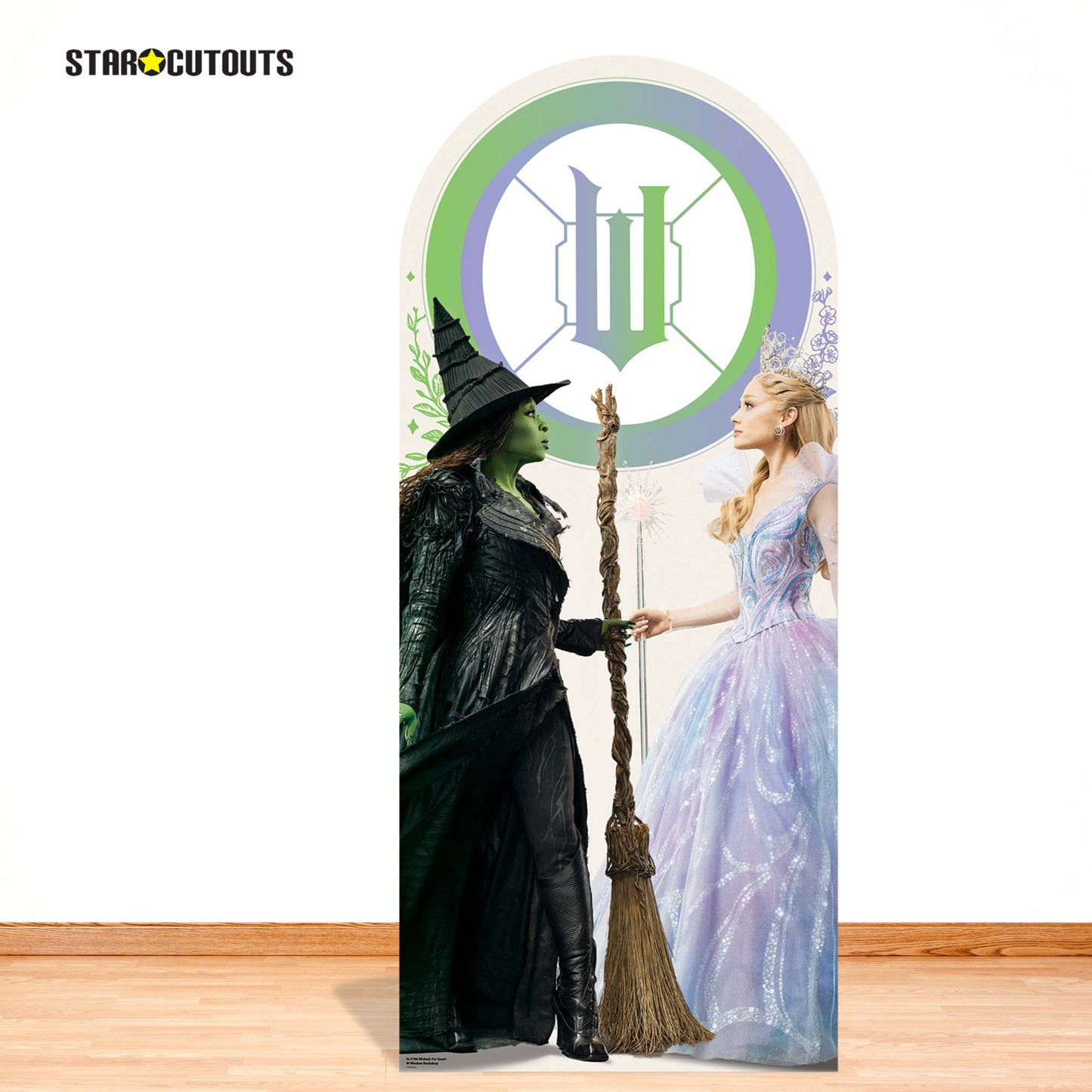 Wicked Glinda & Elphaba Movie Backdrop Cardboard Cut Out Height 185cm