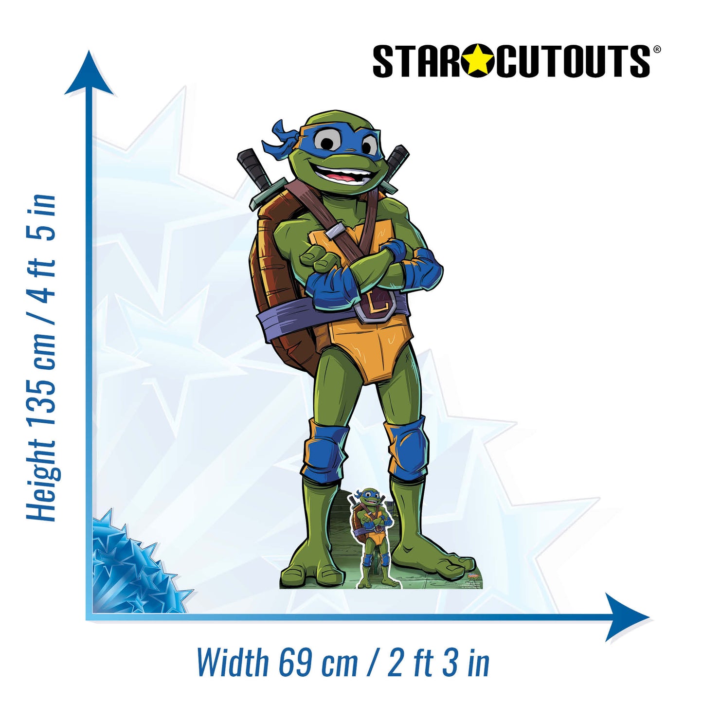 Leonardo Ninja Turtles Medium Cardboard Cut Out Height 135cm