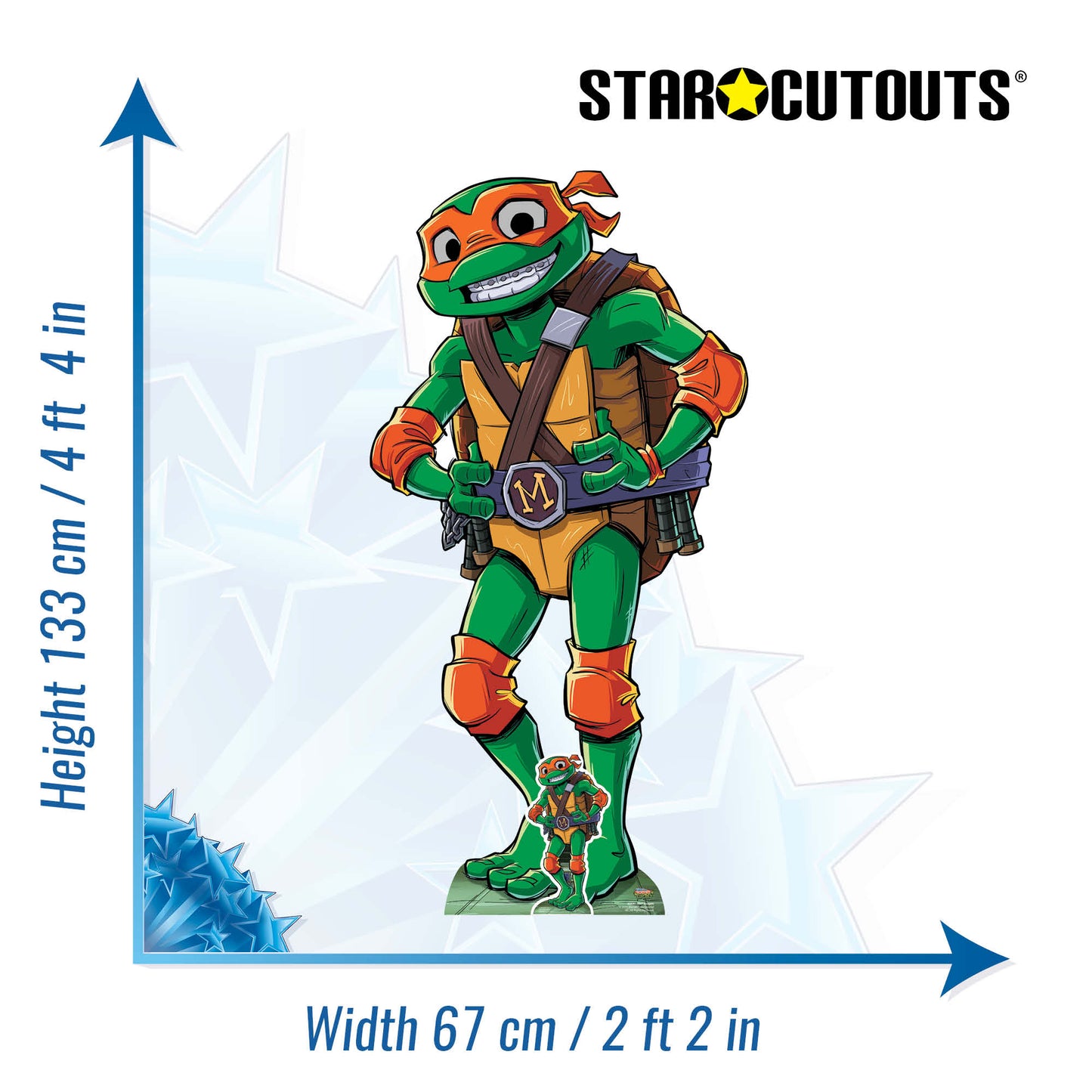 Michelangelo Ninja Turtles Medium Cardboard Cutout Height 133cm