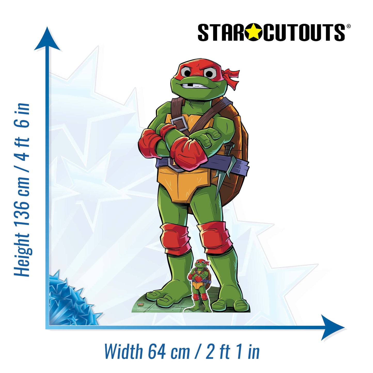 Raphael Ninja Turtles TMNT Cardboard Cutout Height 136cm