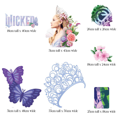 Wicked For Good Glinda Cardboard Cutout Decorations - Height 55cm