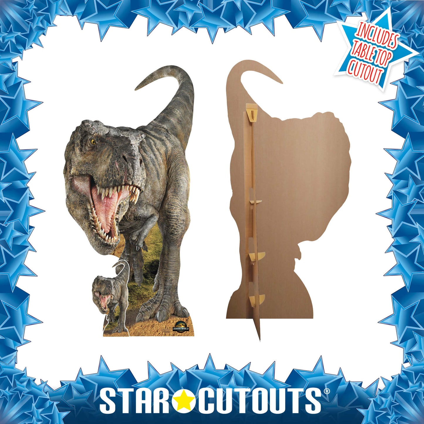 T Rex Cut Out Jurassic World Rebirth Cardboard Dinosaur Height 185cm