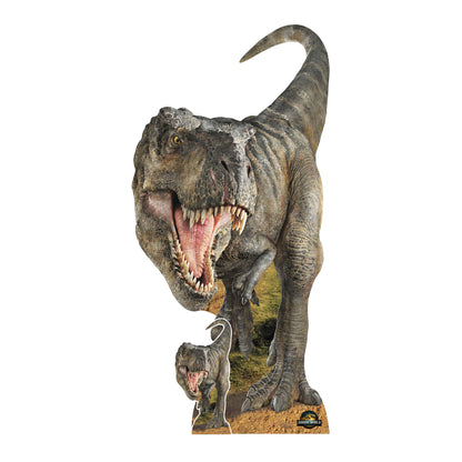 T Rex Cut Out Jurassic World Rebirth Cardboard Dinosaur Height 185cm